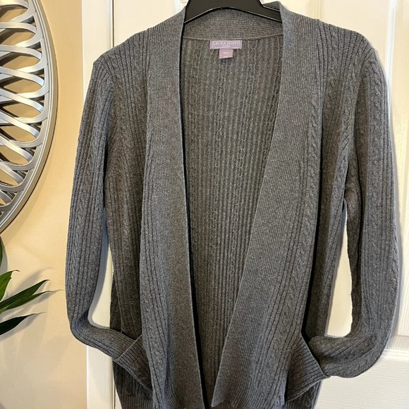 Laura Scott Petite gray cardigan - Picture 2 of 5
